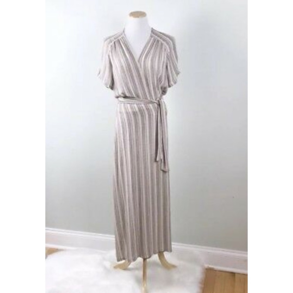 Reformation Stripped Wrap MaxiDress Summer Wedding